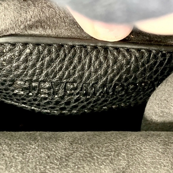 Steve Madden Faux Leather Pebbled Black Small - Picture 6 of 7